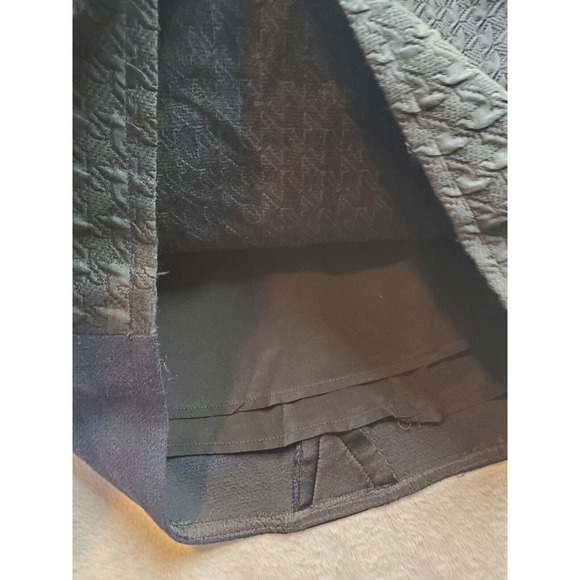 Erdem Pencil Skirt Womens Size 12 Black Navy Embossed Wool Lined Back Zipper EUC - Picture 5 of 9